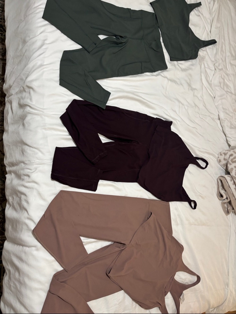 3 ribbed workout sets bundle
